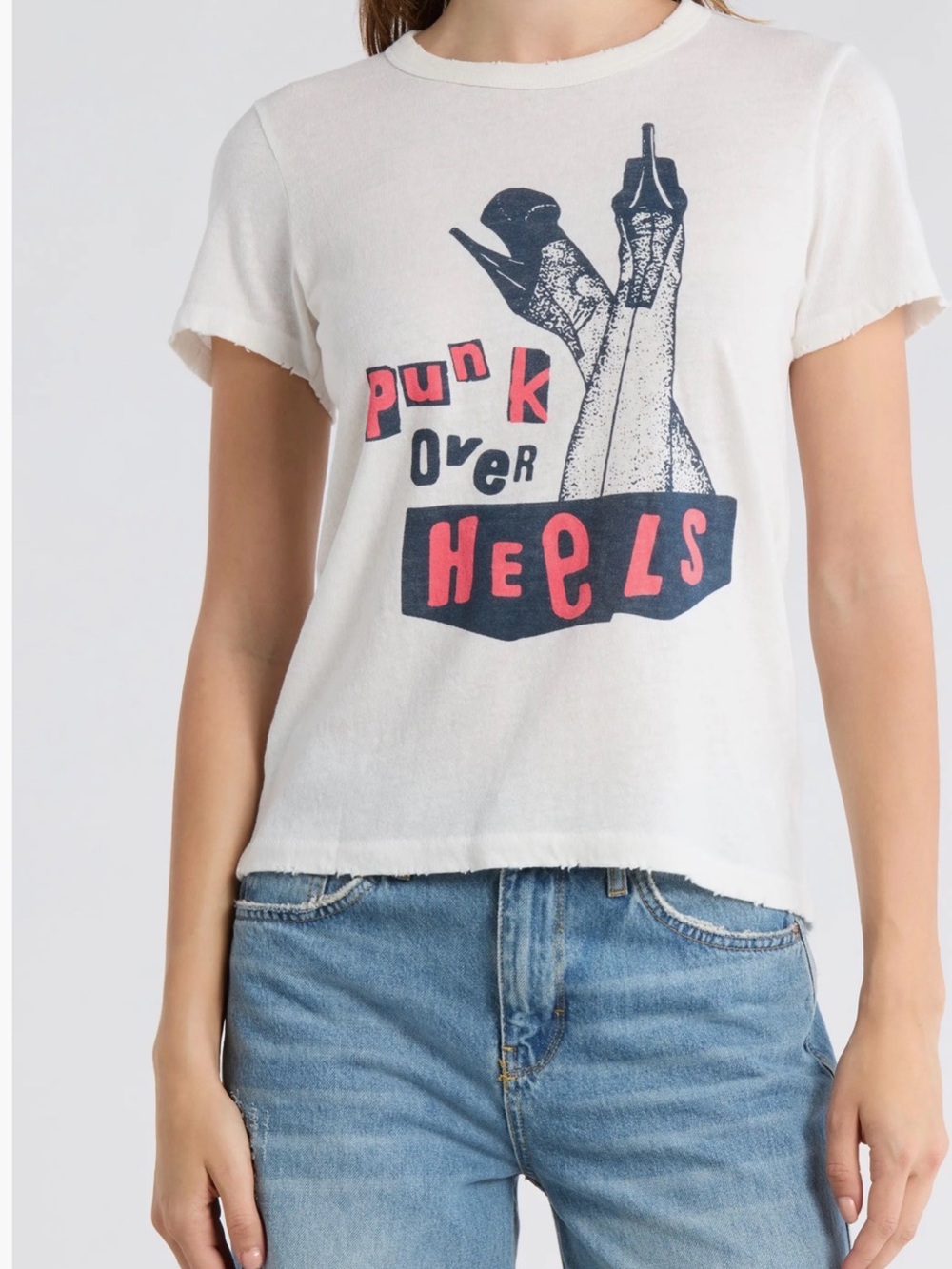 White 'Punk Over Heels' Graphic Tee